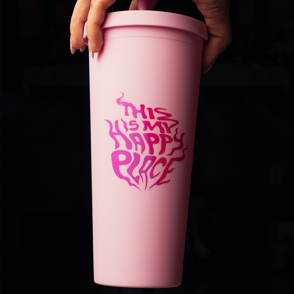 Happy Place Pink Tumbler