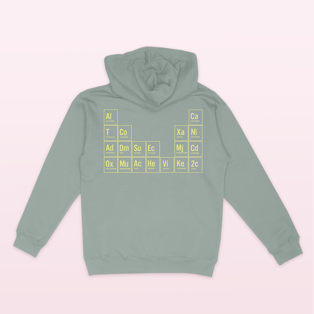 Periodic Table Dusty Sage Hoodie