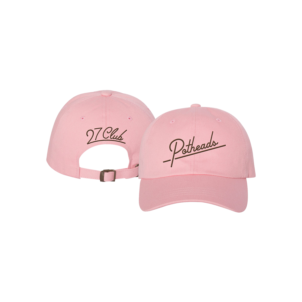 Potheads Embroidered Script Pink Hat