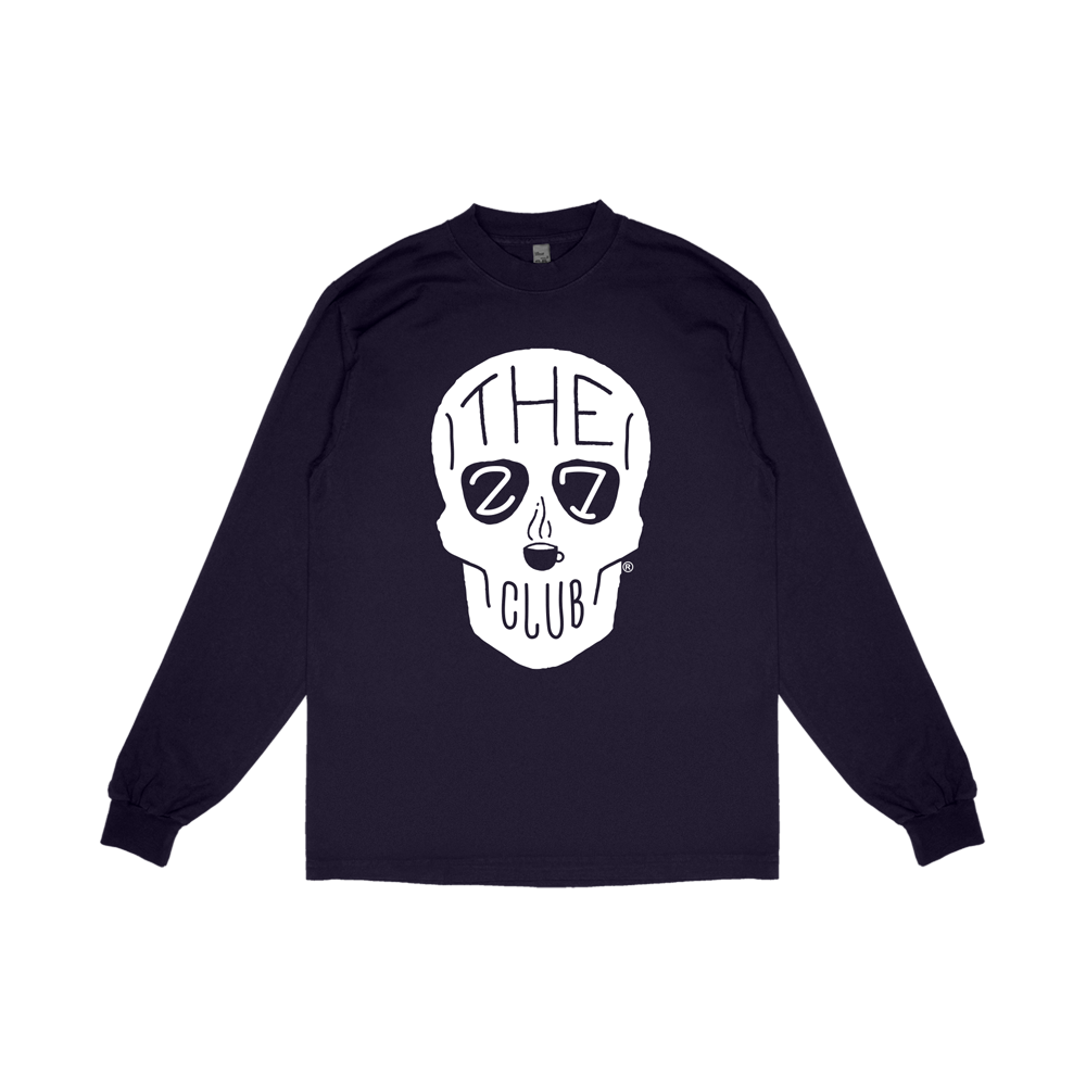 Navy Skull Logo Long Sleeve Shirt