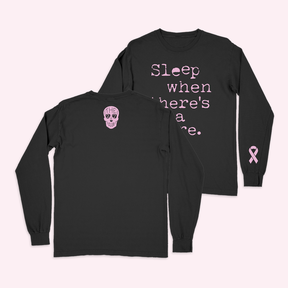 Sleep When There's a Cure Cancer Awareness Long- Sleeved Shirt
