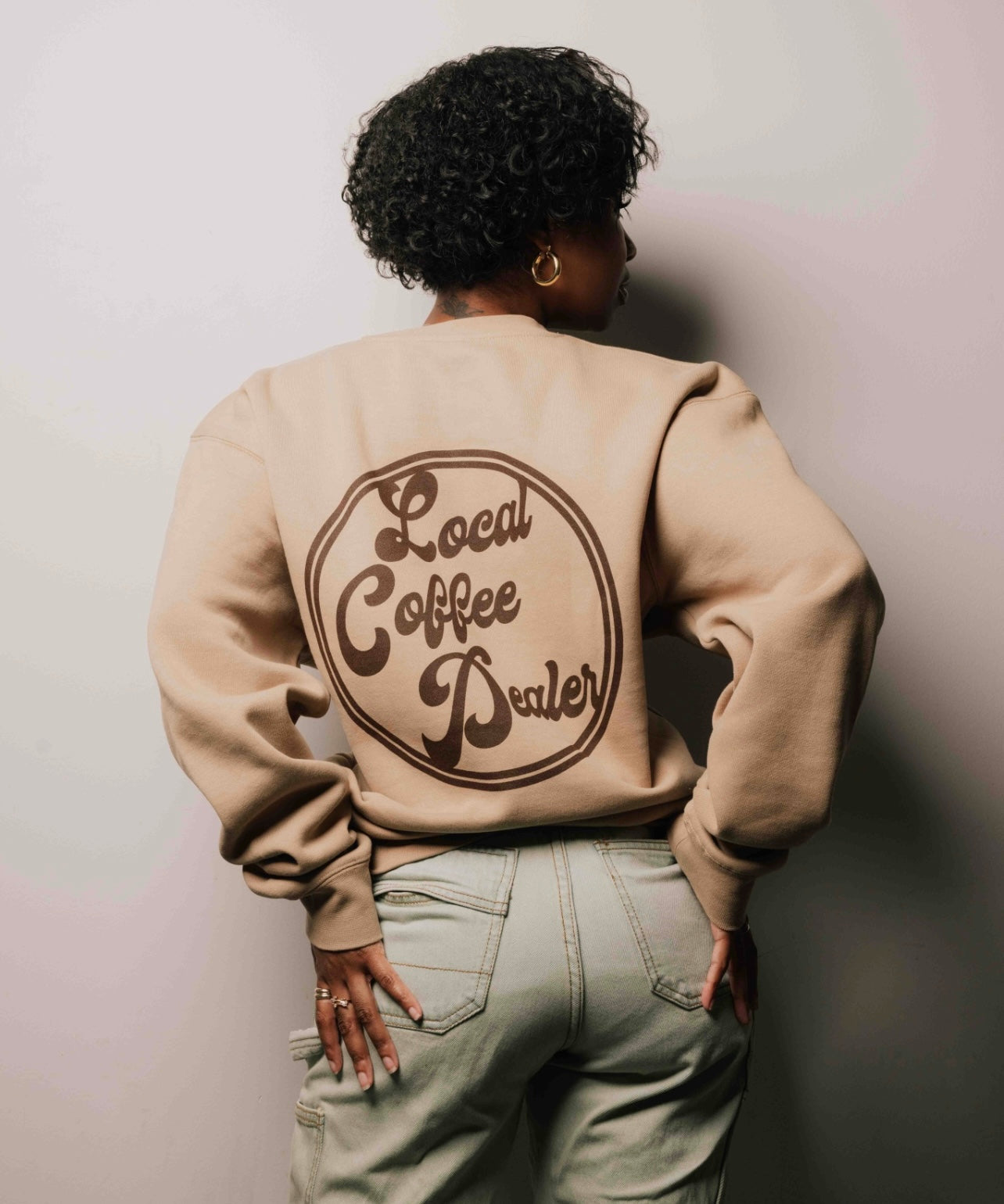 Coffee Dealer Tan Crewneck