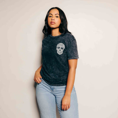 Potheads Welcome Black Acid Wash T-Shirt