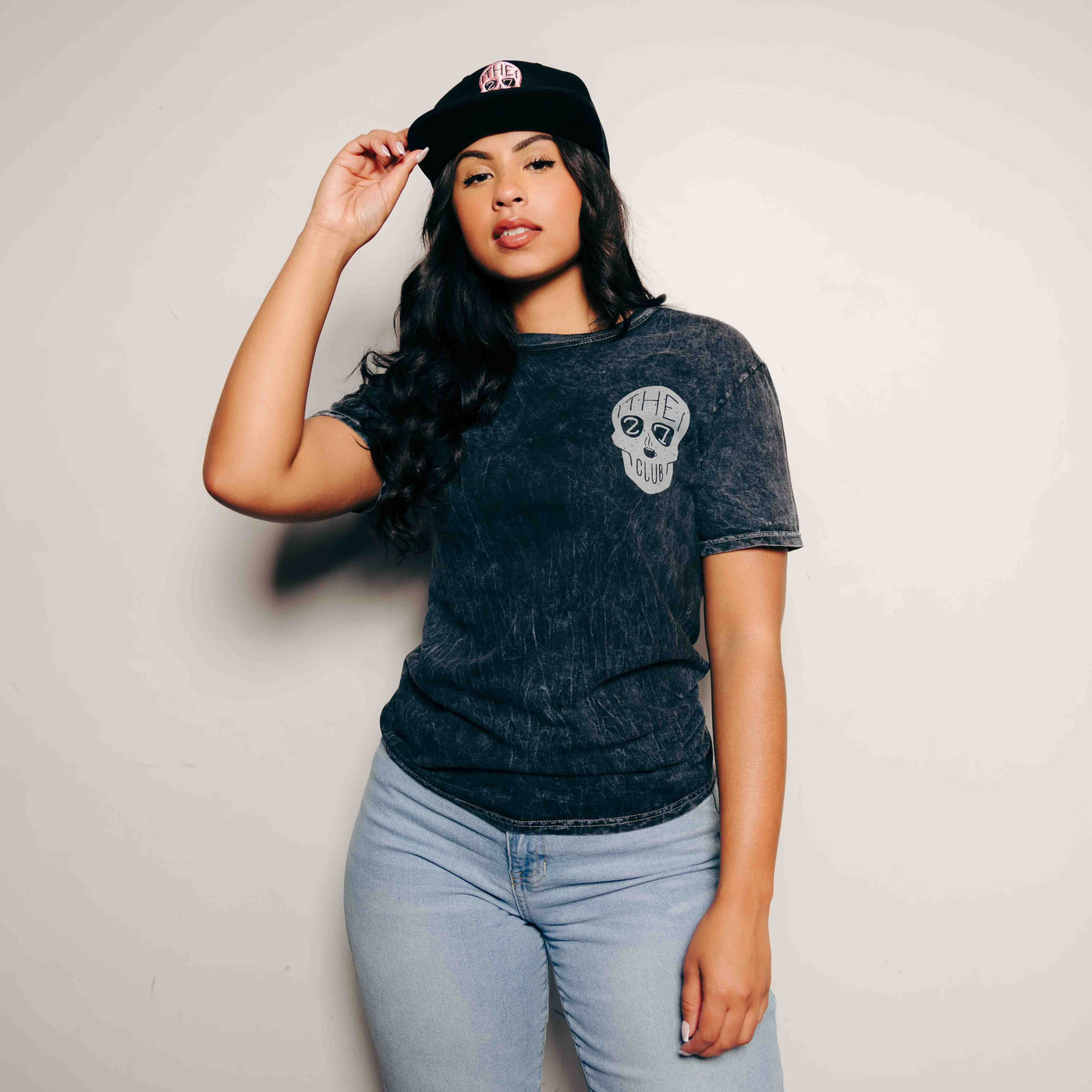 Potheads Welcome Black Acid Wash T-Shirt