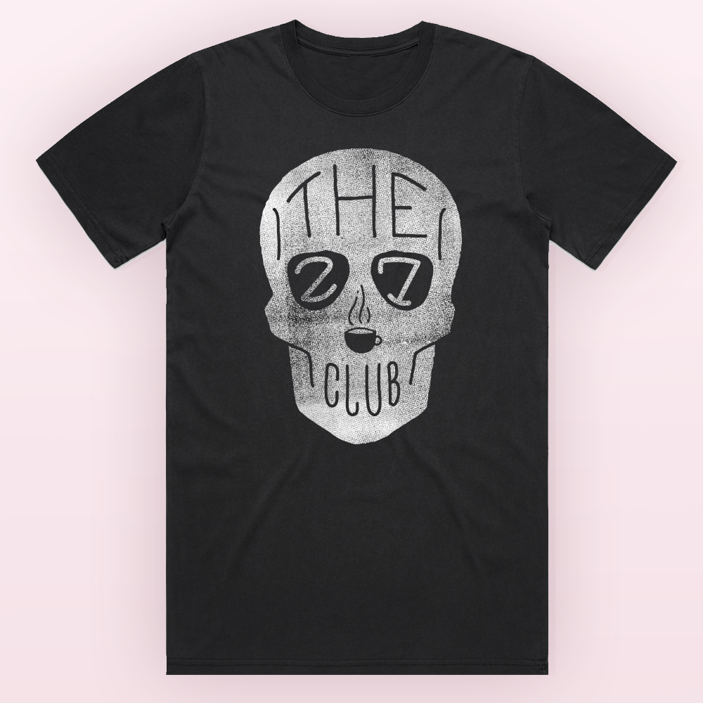 27 Club Coffee - Black Skull Logo T-Shirt – 27 Club Coffee LLC