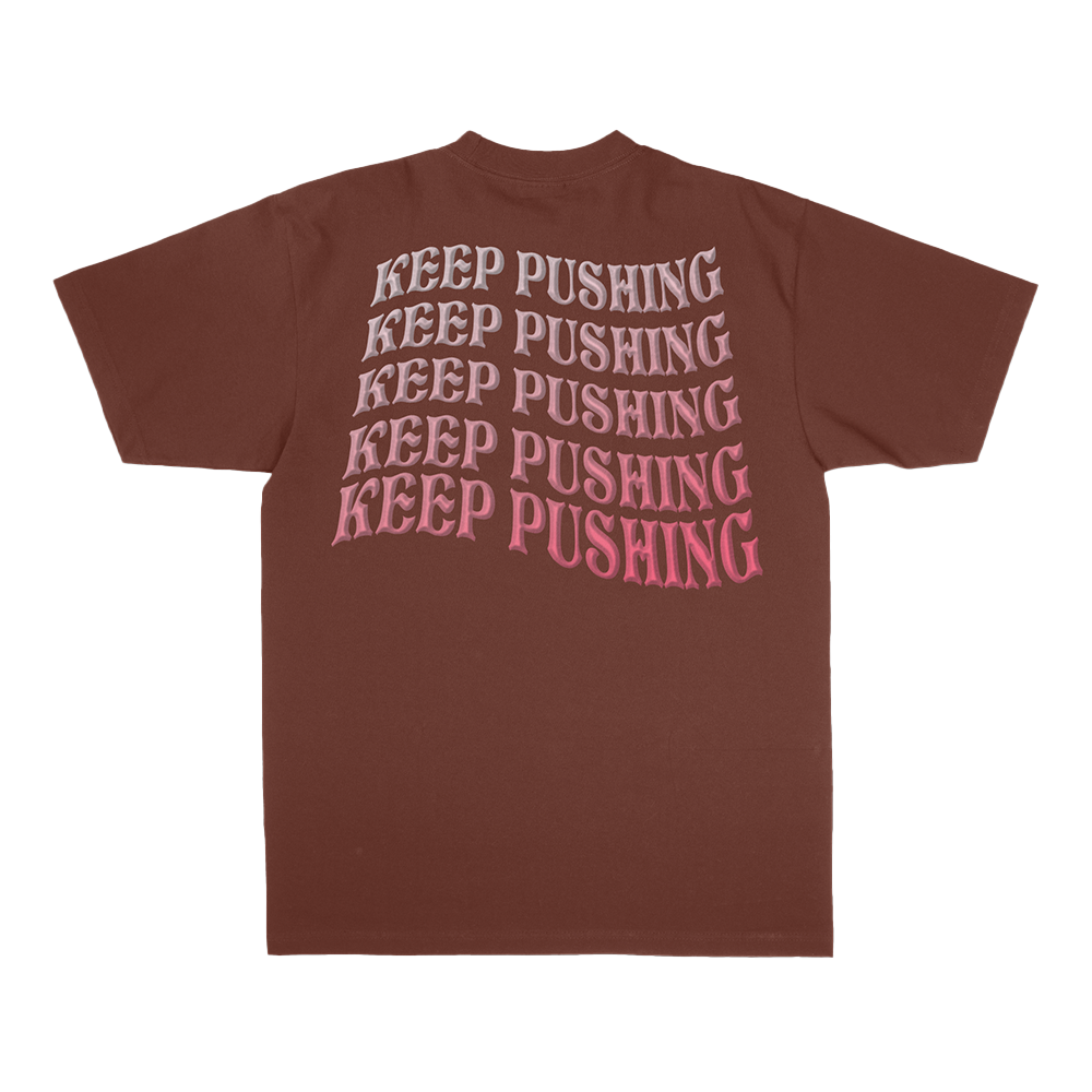 最終値下げPuff Print Logo Tee Mocha Graphite Puff Print Logo Back Tee – Dead. Than. Cool.
