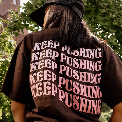 Keep Pushing Puff Ink Gradient T-Shirt